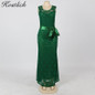 Kostlich Summer Women Long Dress 2017 UK Green Elegant Prom Fashion Casual Ladies Maxi Clothes Evening Party O-Neck Lace Dresses