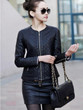 Leather Jacket Women Spring And Autumn 2015 New Leather Coat Women Short Slim Motorcycle Leather Clothing Female Outerwear Black