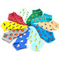 New cute fruit color love candy color cotton sock summer autumn style women's girls socks cotton women's thin sock slippers