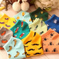 New Cute 11 fruit color love candy color cotton sock summer style women's socks women's thin sock slippers ws85 1pair=2pcs