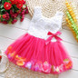 2017 Fashion Summer Hot Sales Kid Girls Princess Dress Toddler Baby Party Tutu Lace Bow Flower Dresses Fashion Vestido