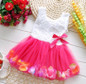 2017 Fashion Summer Hot Sales Kid Girls Princess Dress Toddler Baby Party Tutu Lace Bow Flower Dresses Fashion Vestido