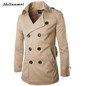 2017 Fashion Slim Fit Mens Trench Coat Double Breasted Male Trench Coat Plus Size Casual Business Trench Coat Men Khaki Coat