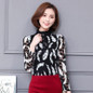 New 2017 Fashion Blusa Women Brand shirt Slim Pirnted shirt long-sleeved Female lace Tops Women lace blouse Plus size 4XL 36i 25