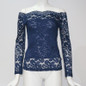 New 2017 Autumn Women Blouses Long Sleeve White Lace Blouse Off Shoulder Chiffon Shirts Women Slash Neck Tops Blusas Femininas