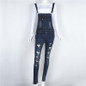 2017 Summer Hole Jeans Denim Jumpsuit Overalls rompers women one piece jumpsuits sexy bodysuit salopette femme long pencil P0952