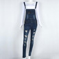 2017 Summer Hole Jeans Denim Jumpsuit Overalls rompers women one piece jumpsuits sexy bodysuit salopette femme long pencil P0952