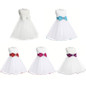 2017 Summer Girls Flower Dress  Baby Kids Girls Children's Clothing Party Princess Wedding Prom Tulle Lace Tutu White Dresses