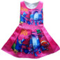 2017 Summer Girl Dresses Trolls Girls Princess Birthday Party Dress Children Trolls Costume Kids Clothes Vestido Trolls Dress