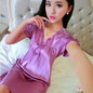 2017 Summer Female Sexy Nightgown Short Sleeved Comfortable Silk Nightdress Bathrobe Woman Temptation Sleepshirts Sexy Lingerie