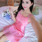 2017 Summer Female Sexy Nightgown Short Sleeved Comfortable Silk Nightdress Bathrobe Woman Temptation Sleepshirts Sexy Lingerie
