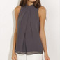 2017 Summer Fashion Women Chiffon Sleeveless Blouse Casual Chiffon Blouse Chic Elegant Lady Tops Blouse Shirts