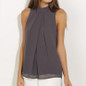 2017 Summer Fashion Women Chiffon Sleeveless Blouse Casual Chiffon Blouse Chic Elegant Lady Tops Blouse Shirts