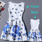 2017 Summer Dress Women Butterfly Sleeveless Casual Dresses Vestido de festa Ladies vintage print plus size jacquard clothing