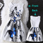 2017 Summer Dress Women Butterfly Sleeveless Casual Dresses Vestido de festa Ladies vintage print plus size jacquard clothing