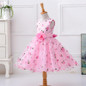 Retail Little Flower Girl Dresses With Rose Tulle Princess Dresses Elegant Gown Evening Dress For Kids Girl Free Shipping L619