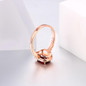 MoBuy MBRI009 Square Cut Red Garnet Adjustable Ring 925 Sterling Silver Rose Gold Plated Natural Gemstone Fine Jewelry For Women