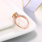 MoBuy MBRI001 2 Carat Citrine Adjustable Ring 925 Sterling Silver Rose Gold Plated Natural Gemstone Engagement Jewelry For Women