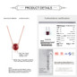 MoBuy MBNI026 Simple Style Red Natural Gemstone Garnet Necklace &amp; Pendant 925 Sterling Silver Gold Plated Fine Jewelry For Women