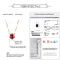 MoBuy MBNI026 Simple Style Red Natural Gemstone Garnet Necklace & Pendant 925 Sterling Silver Gold Plated Fine Jewelry For Women