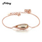 MoBuy MBHI010 Luxury Big Natural Gemstone Citrine Bracelets $ Bangle 925 Sterling Silver Fine Jewelry Rose Gold Plated For Women
