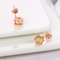 MoBuy MBEI027 Classic Simple Style Natural Gemstone Citrine Stud Earrings 925 Sterling-Silver-Jewelry Rose Gold Plated For Women