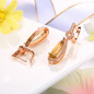 MoBuy MBEI024 Teardrop Natural Gemstone Citrine Drop/Dangle Earrings 925 Sterling Silver Rose Gold Plated Fine Jewelry For Women
