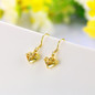 MoBuy MBEI013 Love Heart Gemstone Citrine Drop/Dangle Earrings 925 Sterling Silver 14K Yellow Gold Plated Fine Jewelry For Women