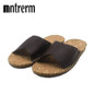 Mntrerm 2017 Leather Slippers Summer Men Comfortable Home Slippers Indoor Wood Floor Cool Slippers Non-Slip shoes Slides