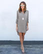 2017 Newest Women Long Sleeve Spring Summer Dress Loose Waist Solid Shirt Dress Ladies Woman Casual Mini Women Dress