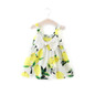 2017 newest Toddler Infant Kids Baby Girls Summer Floral Lemon Bownot Dress Princess Party Wedding Tutu Dresses