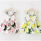 2017 newest Toddler Infant Kids Baby Girls Summer Floral Lemon Bownot Dress Princess Party Wedding Tutu Dresses