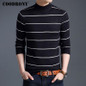COODRONY Winter Warm Turtleneck Sweater Male Cashmere Wool Pullover Men 2017 New Mens Knitted Sweaters Casual Striped Pull Homme