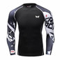 Compression Shirt Men's Base Tshirts Tight-Fitting Second Skin Technical Printing Long Sleeve Bodybuilding Tops