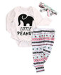 2016 baby girls clothes Elephant Romper+pants +Headband 3pcs suit newborn baby girl clothing set