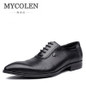 MYCOLEN 2017 Men Dress Shoes Italian Wedding Oxford Shoes Men Elegant Suit Shoes Leather Flats Shoes Zapatos Hombre