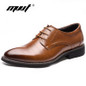 MVVT Brand Pointed Toe Men's Oxfords Formal Shoes Genuine Leather Shoes Men Dress Shoes Men Flats Wedding Shoes