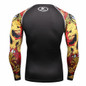 Muscle Men Compression Shirts Tight T-shirt Long Sleeves Thermal Under Top MMA Rashguard Fitness Base Layer Weight Lifting Wear