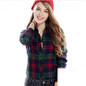 2018 Women's Plaid Shirt Blusas Blouses Women Females Fashion 100% Cotton Brushed Casual Shirts Blouses Blusas Clothing