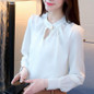 2018 Women Tops And Blouses Spring Long Sleeve Chiffon Blouse Women Casual V-neck Solid Office Shirts For Ladies Blusas Femme