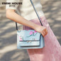 EMINI HOUSE Floral Print Women Messenger Bags Split Leather Women Shoulder Bag Famous Brands Crossbody Bags For Women