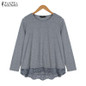 Autumn Blouse 2018 ZANZEA Fashion Women Long Sleeve O-Neck Casual Tops Sexy Lace Crochet Blusas Shirts Plus Size