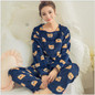 Autumn and Winter Women Pyjamas Sets Thick Warm Coral Velvet Suit Flannel Long Sleeve Female Cartoon Bear Animal Pants Sleepwear