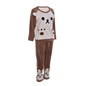 Autumn and Winter Women Pyjamas Sets Thick Warm Coral Velvet Suit Flannel Long Sleeve Female Cartoon Bear Animal Pants Sleepwear