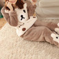 Autumn and Winter Women Pyjamas Sets Thick Warm Coral Velvet Suit Flannel Long Sleeve Female Cartoon Bear Animal Pants Sleepwear