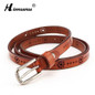 HIMUNU New Fashion Summer Style Genuine Leather Belt For Women Pin Buckle Waist female Dress Belts Hollow Out Design Women Belt