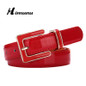 Himunu Fashion Genuine Leather Belt for Women Pin Buckle Cowhide Leather Jeans Girdles Waist Belts Female