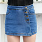 High Waisted Denim Shorts For Women 2017 Summer Skorts Skirts Slim Blue Short Jeans Vintage Short Skort Ladies High Quality Sale