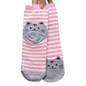 Cartoon Women Socks Cat Footprints 3D Animals Style Striped Warm Cotton Socks Lady Floor meias Socks for Female