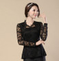 M-4XL New Fashion 2017 Spring Noble Women Hollow lace blouse shirt long-sleeve Lace shirt female Plus size lace Tops blusas